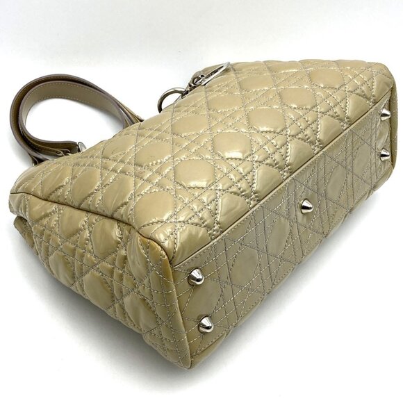 CHRISTIAN DIOR Cream Leather Shoulder Bag - Picture 4 of 12